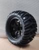 Monster Truck tires 1/10 black wheels (1 pair)