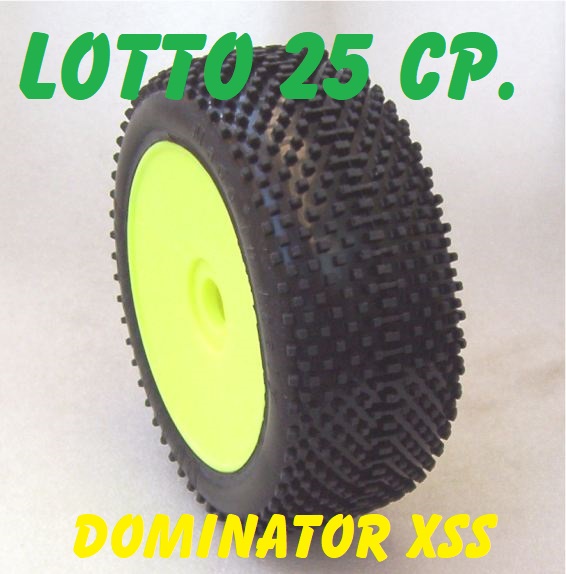 LOTTO 25 cp. Gomme 1/8 Off Road DOMINATOR XSS - old prod.2019