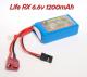 LiFe battery 6,6v 1200mAh 25C RX